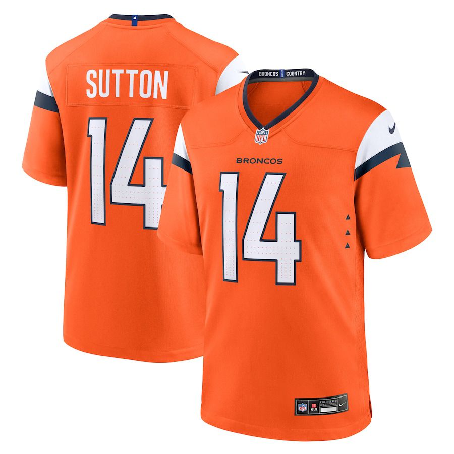 Men Denver Broncos #14 Courtland Sutton Nike Orange Game NFL Jersey